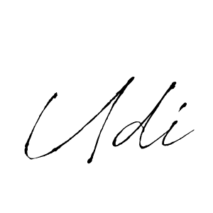 Design your own signature with our free online signature maker. With this signature software, you can create a handwritten (Antro_Vectra) signature for name Udi. Udi signature style 6 images and pictures png
