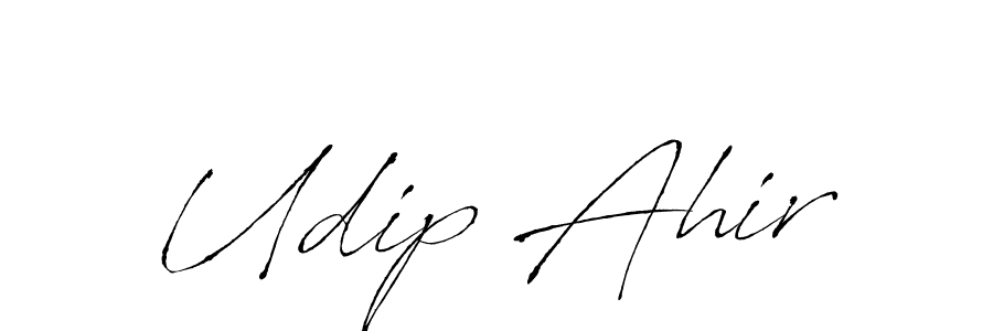 if you are searching for the best signature style for your name Udip Ahir. so please give up your signature search. here we have designed multiple signature styles  using Antro_Vectra. Udip Ahir signature style 6 images and pictures png