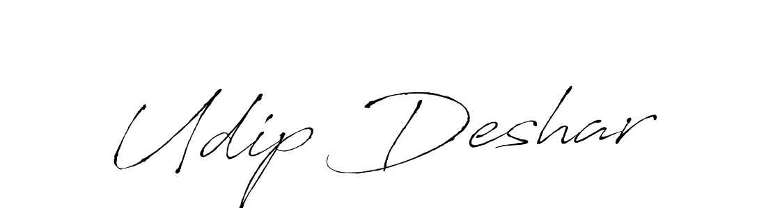 The best way (Antro_Vectra) to make a short signature is to pick only two or three words in your name. The name Udip Deshar include a total of six letters. For converting this name. Udip Deshar signature style 6 images and pictures png