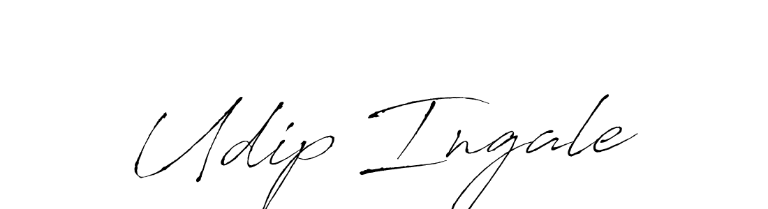 Make a beautiful signature design for name Udip Ingale. With this signature (Antro_Vectra) style, you can create a handwritten signature for free. Udip Ingale signature style 6 images and pictures png