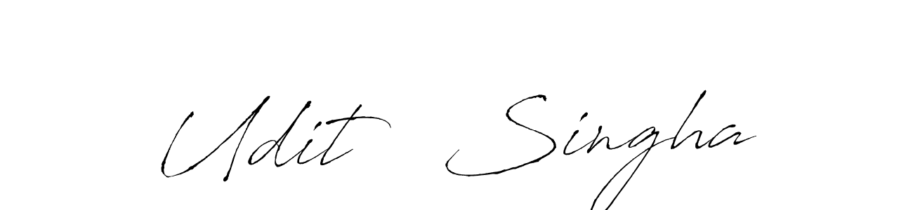 The best way (Antro_Vectra) to make a short signature is to pick only two or three words in your name. The name Udit   Singha include a total of six letters. For converting this name. Udit   Singha signature style 6 images and pictures png