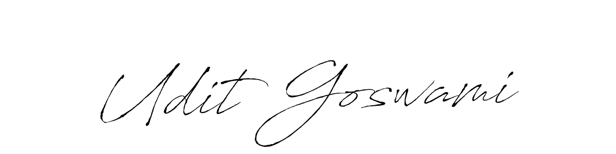 How to make Udit Goswami name signature. Use Antro_Vectra style for creating short signs online. This is the latest handwritten sign. Udit Goswami signature style 6 images and pictures png