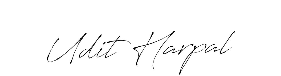 Similarly Antro_Vectra is the best handwritten signature design. Signature creator online .You can use it as an online autograph creator for name Udit Harpal. Udit Harpal signature style 6 images and pictures png