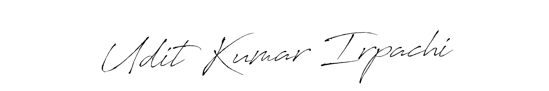 Create a beautiful signature design for name Udit Kumar Irpachi. With this signature (Antro_Vectra) fonts, you can make a handwritten signature for free. Udit Kumar Irpachi signature style 6 images and pictures png