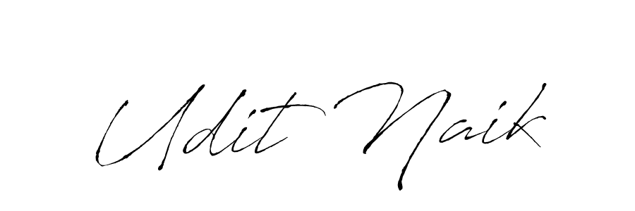 How to make Udit Naik name signature. Use Antro_Vectra style for creating short signs online. This is the latest handwritten sign. Udit Naik signature style 6 images and pictures png