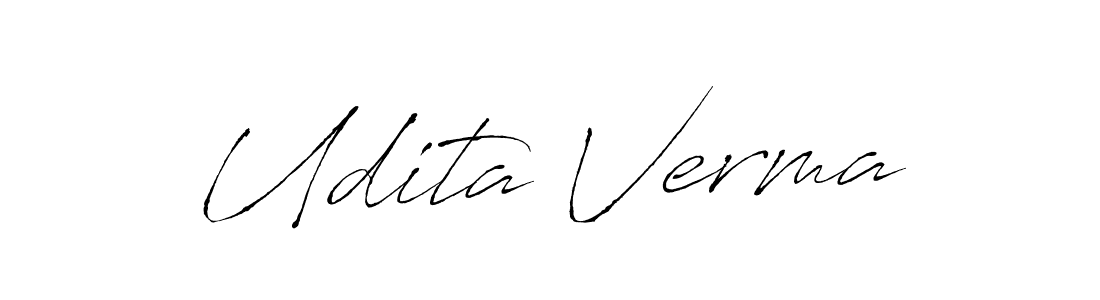 Design your own signature with our free online signature maker. With this signature software, you can create a handwritten (Antro_Vectra) signature for name Udita Verma. Udita Verma signature style 6 images and pictures png