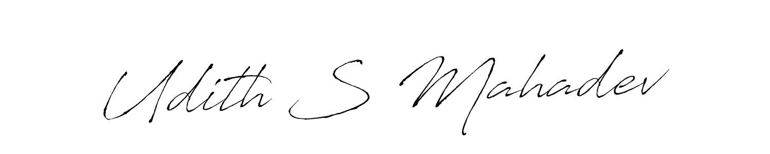 Make a beautiful signature design for name Udith S Mahadev. With this signature (Antro_Vectra) style, you can create a handwritten signature for free. Udith S Mahadev signature style 6 images and pictures png