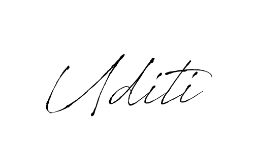 The best way (Antro_Vectra) to make a short signature is to pick only two or three words in your name. The name Uditi include a total of six letters. For converting this name. Uditi signature style 6 images and pictures png