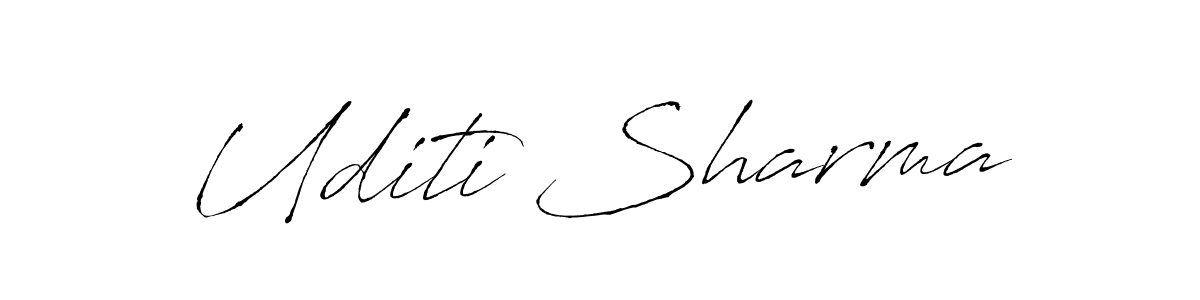 How to make Uditi Sharma signature? Antro_Vectra is a professional autograph style. Create handwritten signature for Uditi Sharma name. Uditi Sharma signature style 6 images and pictures png