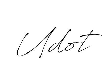 Udot stylish signature style. Best Handwritten Sign (Antro_Vectra) for my name. Handwritten Signature Collection Ideas for my name Udot. Udot signature style 6 images and pictures png