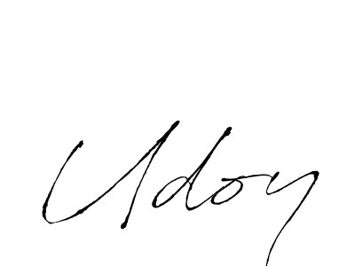 Make a beautiful signature design for name Udoy. With this signature (Antro_Vectra) style, you can create a handwritten signature for free. Udoy signature style 6 images and pictures png