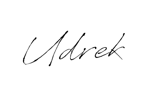 Udrek stylish signature style. Best Handwritten Sign (Antro_Vectra) for my name. Handwritten Signature Collection Ideas for my name Udrek. Udrek signature style 6 images and pictures png