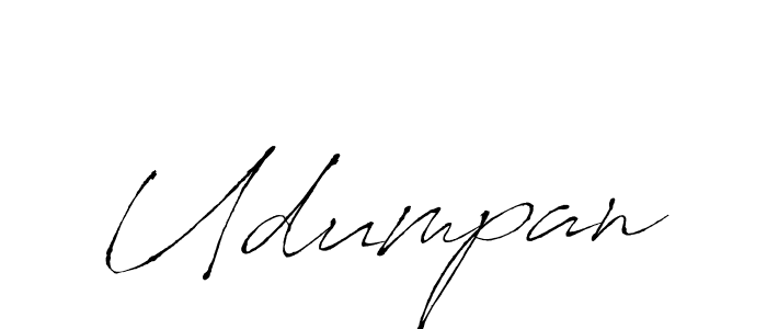 Make a beautiful signature design for name Udumpan. With this signature (Antro_Vectra) style, you can create a handwritten signature for free. Udumpan signature style 6 images and pictures png