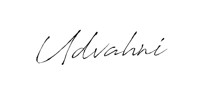 Design your own signature with our free online signature maker. With this signature software, you can create a handwritten (Antro_Vectra) signature for name Udvahni. Udvahni signature style 6 images and pictures png