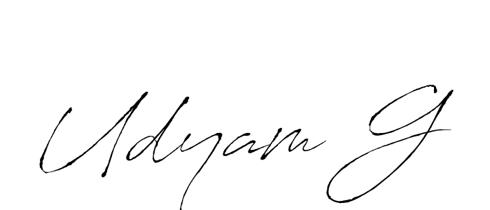 You should practise on your own different ways (Antro_Vectra) to write your name (Udyam G) in signature. don't let someone else do it for you. Udyam G signature style 6 images and pictures png