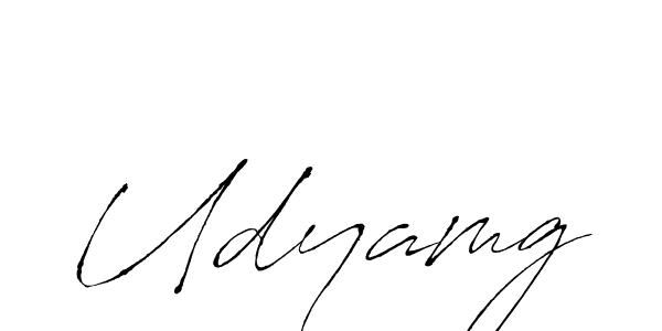 How to make Udyamg signature? Antro_Vectra is a professional autograph style. Create handwritten signature for Udyamg name. Udyamg signature style 6 images and pictures png