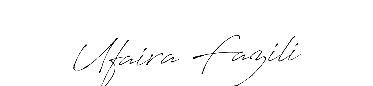 Similarly Antro_Vectra is the best handwritten signature design. Signature creator online .You can use it as an online autograph creator for name Ufaira Fazili. Ufaira Fazili signature style 6 images and pictures png