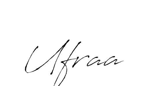 How to make Ufraa signature? Antro_Vectra is a professional autograph style. Create handwritten signature for Ufraa name. Ufraa signature style 6 images and pictures png