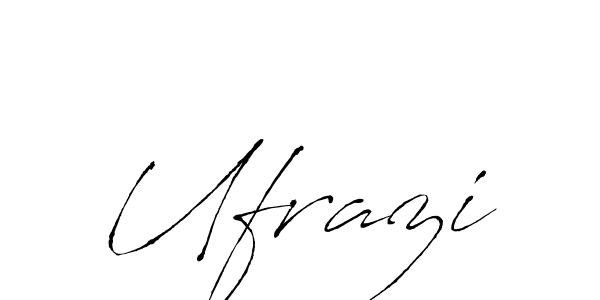 Use a signature maker to create a handwritten signature online. With this signature software, you can design (Antro_Vectra) your own signature for name Ufrazi. Ufrazi signature style 6 images and pictures png