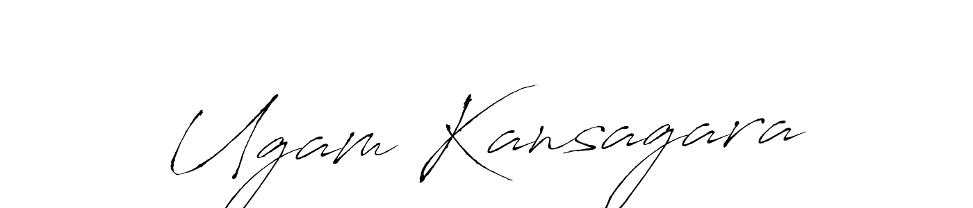 You should practise on your own different ways (Antro_Vectra) to write your name (Ugam Kansagara) in signature. don't let someone else do it for you. Ugam Kansagara signature style 6 images and pictures png