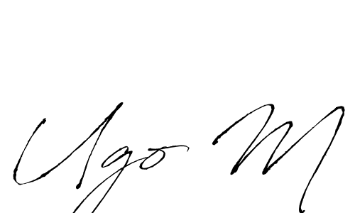 The best way (Antro_Vectra) to make a short signature is to pick only two or three words in your name. The name Ugo M include a total of six letters. For converting this name. Ugo M signature style 6 images and pictures png