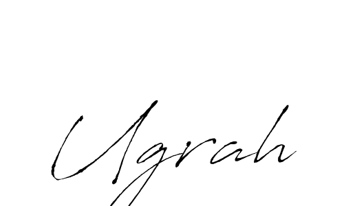 Use a signature maker to create a handwritten signature online. With this signature software, you can design (Antro_Vectra) your own signature for name Ugrah. Ugrah signature style 6 images and pictures png