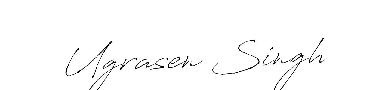 You should practise on your own different ways (Antro_Vectra) to write your name (Ugrasen Singh) in signature. don't let someone else do it for you. Ugrasen Singh signature style 6 images and pictures png