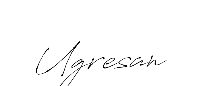 How to make Ugresan signature? Antro_Vectra is a professional autograph style. Create handwritten signature for Ugresan name. Ugresan signature style 6 images and pictures png