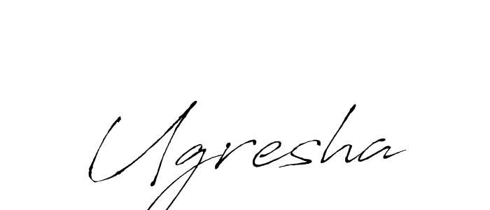 How to make Ugresha signature? Antro_Vectra is a professional autograph style. Create handwritten signature for Ugresha name. Ugresha signature style 6 images and pictures png