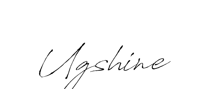 How to make Ugshine signature? Antro_Vectra is a professional autograph style. Create handwritten signature for Ugshine name. Ugshine signature style 6 images and pictures png