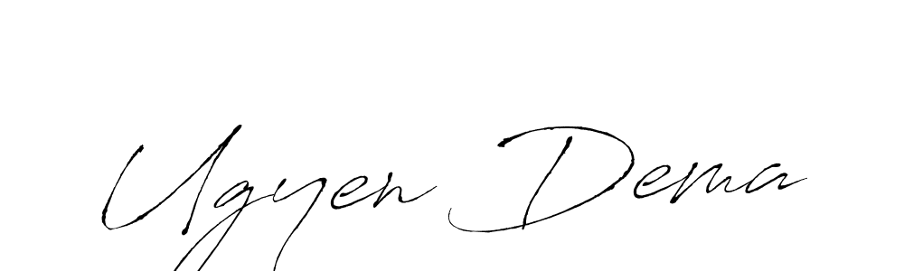 How to make Ugyen Dema name signature. Use Antro_Vectra style for creating short signs online. This is the latest handwritten sign. Ugyen Dema signature style 6 images and pictures png