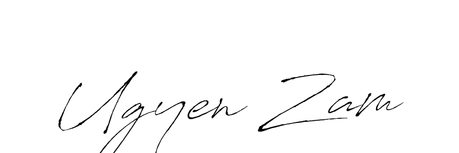 How to make Ugyen Zam name signature. Use Antro_Vectra style for creating short signs online. This is the latest handwritten sign. Ugyen Zam signature style 6 images and pictures png