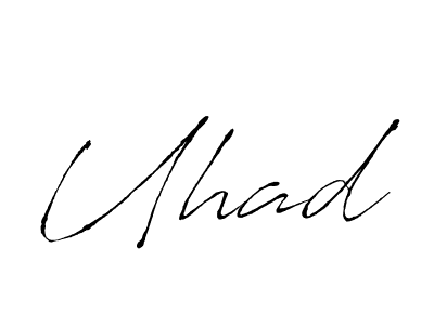 How to make Uhad signature? Antro_Vectra is a professional autograph style. Create handwritten signature for Uhad name. Uhad signature style 6 images and pictures png