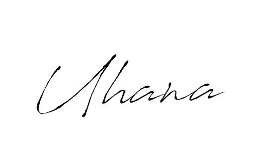 Uhana stylish signature style. Best Handwritten Sign (Antro_Vectra) for my name. Handwritten Signature Collection Ideas for my name Uhana. Uhana signature style 6 images and pictures png
