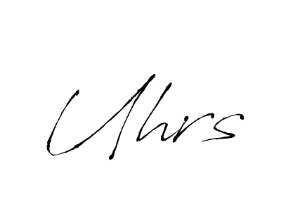 Design your own signature with our free online signature maker. With this signature software, you can create a handwritten (Antro_Vectra) signature for name Uhrs. Uhrs signature style 6 images and pictures png