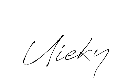 Make a beautiful signature design for name Uieky. With this signature (Antro_Vectra) style, you can create a handwritten signature for free. Uieky signature style 6 images and pictures png