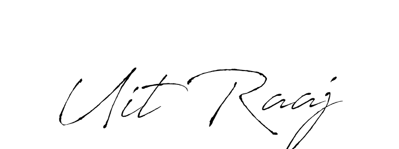 How to make Uit Raaj name signature. Use Antro_Vectra style for creating short signs online. This is the latest handwritten sign. Uit Raaj signature style 6 images and pictures png