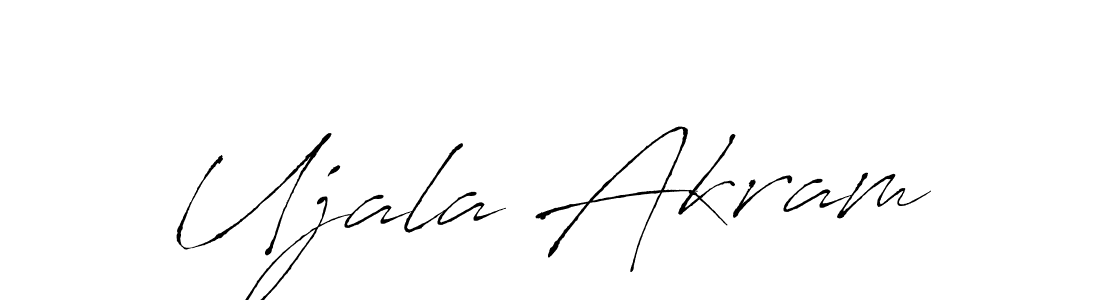 Make a beautiful signature design for name Ujala Akram. With this signature (Antro_Vectra) style, you can create a handwritten signature for free. Ujala Akram signature style 6 images and pictures png