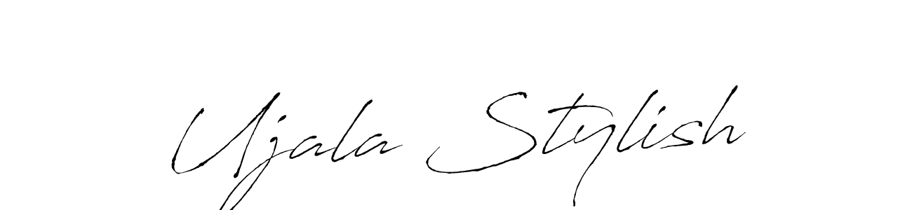 Use a signature maker to create a handwritten signature online. With this signature software, you can design (Antro_Vectra) your own signature for name Ujala Stylish. Ujala Stylish signature style 6 images and pictures png