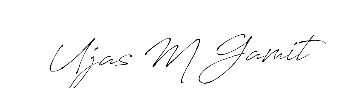 You can use this online signature creator to create a handwritten signature for the name Ujas M Gamit. This is the best online autograph maker. Ujas M Gamit signature style 6 images and pictures png
