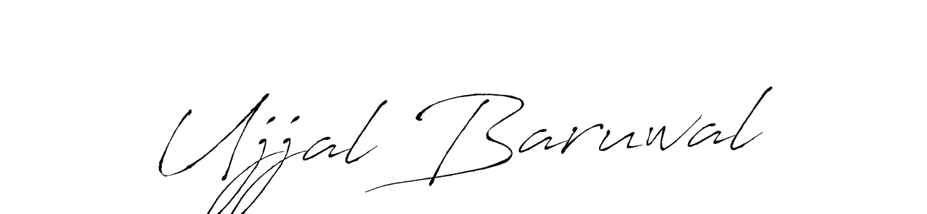 How to make Ujjal Baruwal name signature. Use Antro_Vectra style for creating short signs online. This is the latest handwritten sign. Ujjal Baruwal signature style 6 images and pictures png