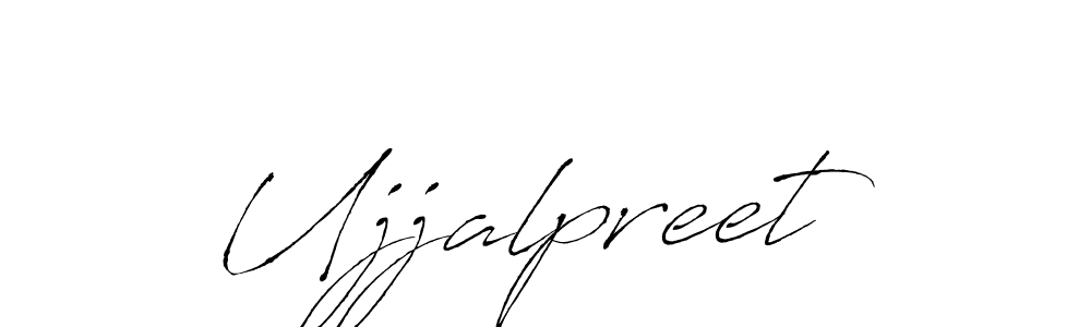 How to make Ujjalpreet name signature. Use Antro_Vectra style for creating short signs online. This is the latest handwritten sign. Ujjalpreet signature style 6 images and pictures png