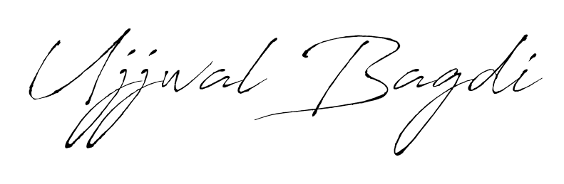 Practice writing Ujjwal Bagdi with the flow of Antro_Vectra lettering. A fantastic source of inspiration for developing your personal signature style. Ujjwal Bagdi signature style 6 images and pictures png