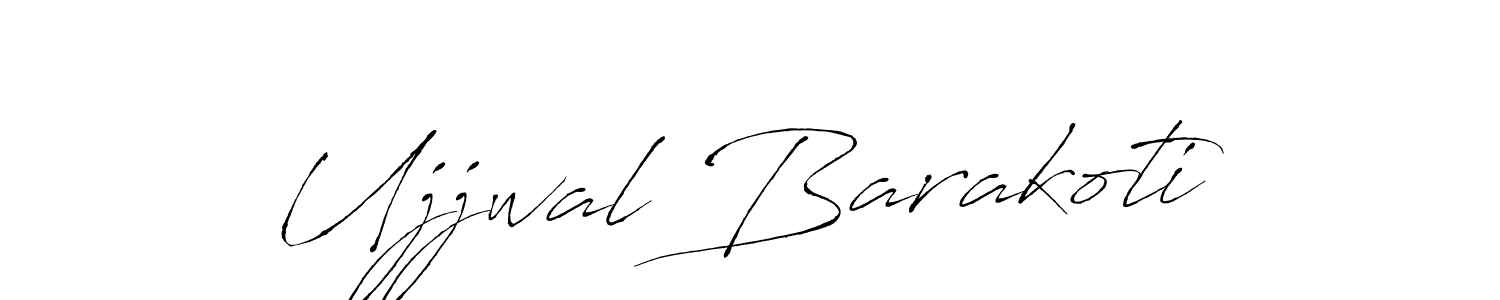 Make a beautiful signature design for name Ujjwal Barakoti. With this signature (Antro_Vectra) style, you can create a handwritten signature for free. Ujjwal Barakoti signature style 6 images and pictures png
