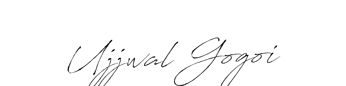 How to make Ujjwal Gogoi name signature. Use Antro_Vectra style for creating short signs online. This is the latest handwritten sign. Ujjwal Gogoi signature style 6 images and pictures png