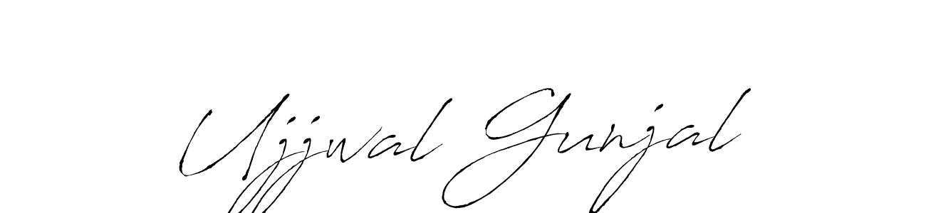 Design your own signature with our free online signature maker. With this signature software, you can create a handwritten (Antro_Vectra) signature for name Ujjwal Gunjal. Ujjwal Gunjal signature style 6 images and pictures png