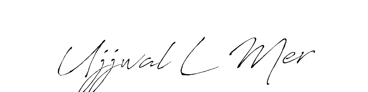 Also You can easily find your signature by using the search form. We will create Ujjwal L Mer name handwritten signature images for you free of cost using Antro_Vectra sign style. Ujjwal L Mer signature style 6 images and pictures png