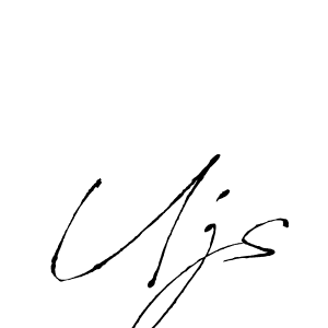 Ujs stylish signature style. Best Handwritten Sign (Antro_Vectra) for my name. Handwritten Signature Collection Ideas for my name Ujs. Ujs signature style 6 images and pictures png