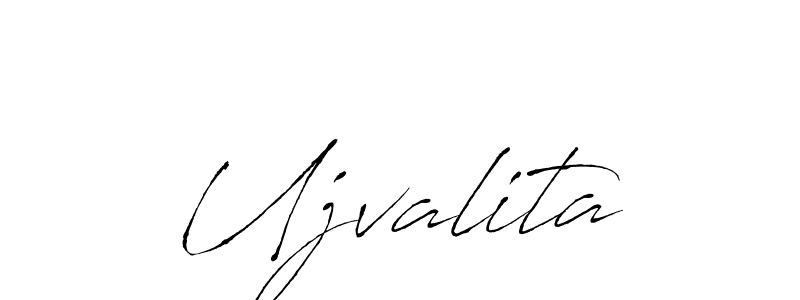 How to make Ujvalita name signature. Use Antro_Vectra style for creating short signs online. This is the latest handwritten sign. Ujvalita signature style 6 images and pictures png