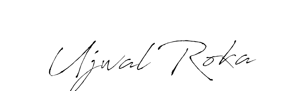You should practise on your own different ways (Antro_Vectra) to write your name (Ujwal Roka) in signature. don't let someone else do it for you. Ujwal Roka signature style 6 images and pictures png